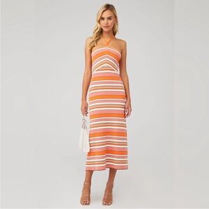 Minkpink Paige Striped Maxi Dress